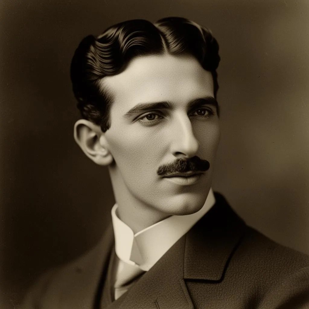Portrait of Nikola Tesla