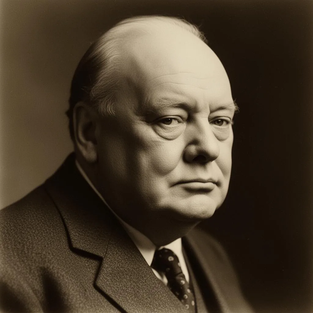 Portrait of Winston Churchill